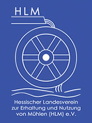 Logo: Hessischer Landesverein zur Erhaltung und Nutzung von Mühlen (HLM) e.V. | www.hessischermuehlenverein.de